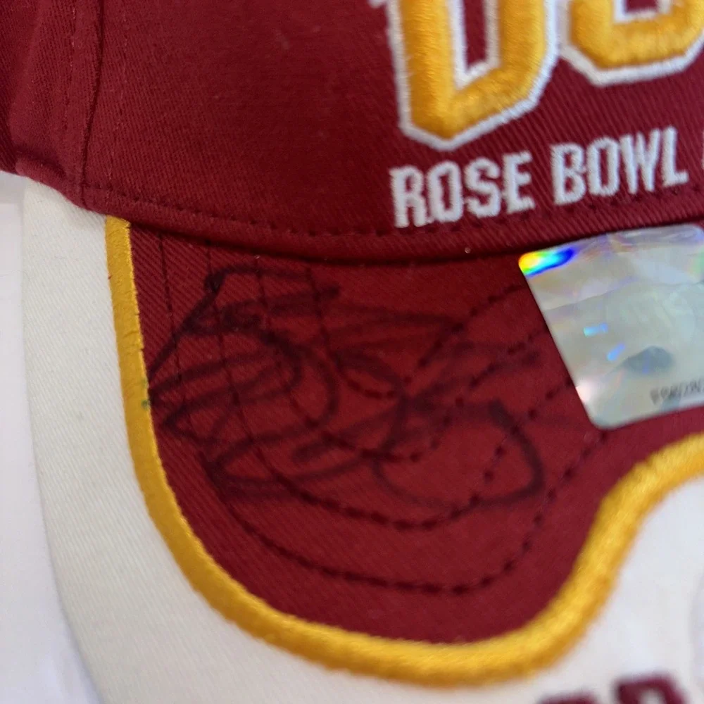USC Trojans Rose Bowl 2008 Gameday Authentics Strapback Visor Reggie Bush Signed